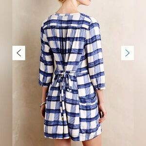 Anthropologie MAEVE Devery Shirtdtress in Blue Motif Women’s Size Small